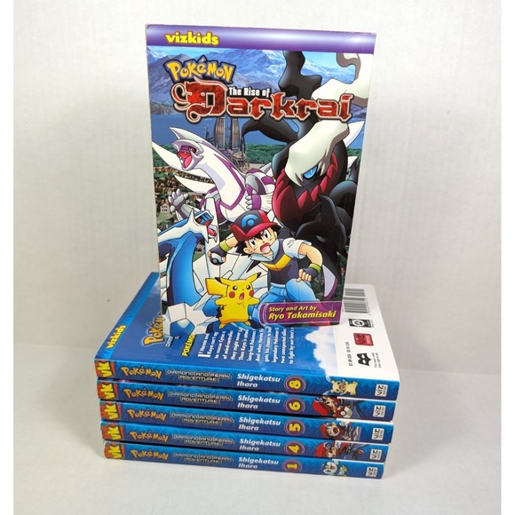 Other - Pokemon Diamond & Pearl Adventure Manga Lot Vol 1 4 5 6 8 &‎ Darkrai English